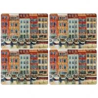 pimpernel placemats coasters boat scene design boat scene large mats o ...