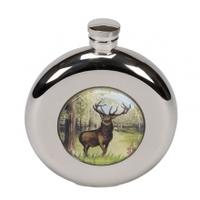 Pinder Bros Round Coniston Stag Hip Flask 4.5oz