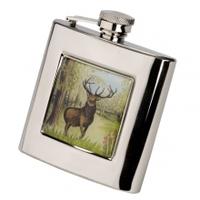 pinder bros highland stag hip flask 6oz