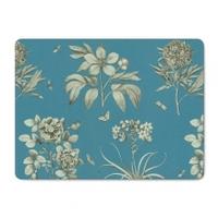 Pimpernel Placemats & Coasters Etchings & Roses Blue Design, Etchings & Roses Blue, Large Placemats Only