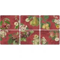 Pimpernel Placemats & Coasters Hooker\'s Fruit Red Design, Hookers Fruit Red, Placemats Only