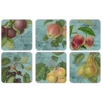 Pimpernel Placemats & Coasters Hooker\'s Fruit Teal Design, Hookers Fruit Teal, Coasters Only