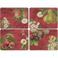 Pimpernel Placemats & Coasters Hooker\'s Fruit Red Design, Hookers Fruit Red, Large Placemats Only