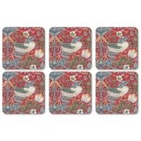 Pimpernel Placemats & Coasters Strawberry Thief Design, Strawberry Thief Red, Coasters Only