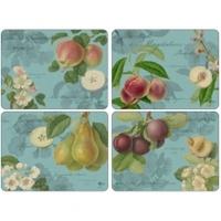 Pimpernel Placemats & Coasters Hooker\'s Fruit Teal Design, Hookers Fruit Teal, Large Placemats Only