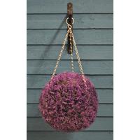 Pink Heather Artificial Topiary Ball by Gardman