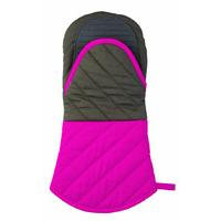 pink colourworks cotton and silicone oven mitt glove