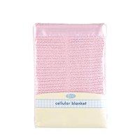 Pink Cot Bed Cotton Cellular Blanket