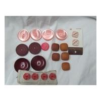 Pink buttons Collection for craft Pink