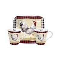 pimpernel country touch mug tray set
