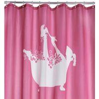 Pink Save Water Drink Champagne Shower Curtain (L)2 M