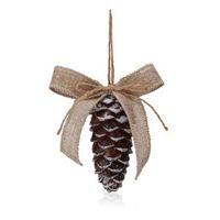 Pine Cone with Hessian Bow Tree Decoration