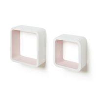 Pink Cube Shelf (L)261mm (D)261mm Pack of 2