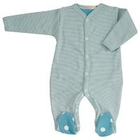Pigeon Simple Stripe All in One Blue 3-6 Months