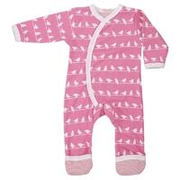 pigeon long single colour silhouette romper pink birds 0 5 months