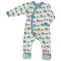 pigeon long multi colour silhouette romper blue elephants 6 12 months