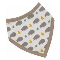 Pigeon Reverisible Bandana Bib Taupe Hedgehog