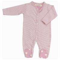 Pigeon Simple Stripe All in One Pink 0-3 Months