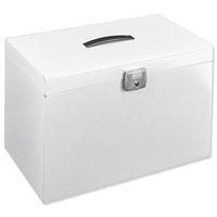 Pierre Henry (A4) Metal File Box Lockable (Silver) with 5 Suspension Files