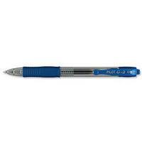Pilot G205 Gel Rollerball Pen Rubber Grip Retractable 0.5mm Tip 0.3mm Line (Blue) - (Pack of 12 Pens)