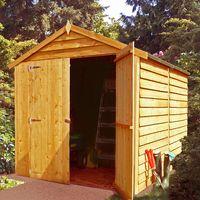 pinnacle 6ft x 8ft double door overlap apex shed