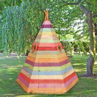 Pinnacle Wigwam Playhouse Untreated with installation