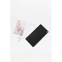 Pink Marble Ultra Slim Portable Phone Charger, PINK