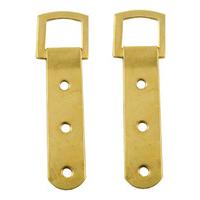 picture hanging strap hanger electro brassed pk of 2