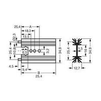 Pin heat sink 11 C/W (L x W x H) 38.1 x 34.9 x 12.7 mm TO 220, SOT 32 Fischer Elektronik SK 104 38, 1 STS