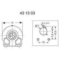 Piher PT 15 LV 250K Trimming Potentiometer, Horizontal