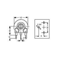 Piher PT 15 NH 500R Trimming Potentiometer, Vertical