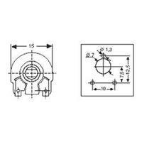 Piher PT 15 NV 250R Trimming Potentiometer, Horizontal