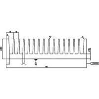 Pin heat sink 1.18 C/W (L x W x H) 100 x 160 x 40 mm Pada Engineering 8214/100/N