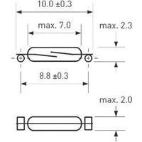 PIC PMC-0701TS SMD Reed Switch, T Series SPST-NO 0, 5 A 150 V/DC/120 Vac 10 W