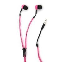 pink zip anti tangle earphones