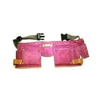 Pink Double Leather Tool Pouch