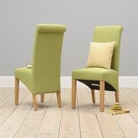 Pistachio Green Linen Rollback Dining Chair