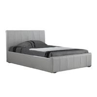 Pisa Faux Leather Bed Frame White King