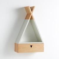 Pikiti Solid Oak Tipi-Style Bedside Table