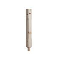 Pine Pre-Drilled Stop Chamfer Top Newel Post (W)82mm (L)725mm