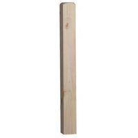 Pine Pre-Drilled Newel Base (W)82mm (L)510mm