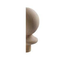 pine half ball newel cap l132mm h38mm w80mm