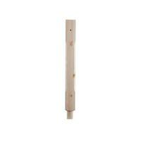 Pine Pre-Drilled Stop Chamfer Half Newel Post (W)82mm (L)725mm