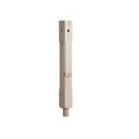 Pine Pre-Drilled Stop Chamfer Bottom Newel Post (W)82mm (L)725mm