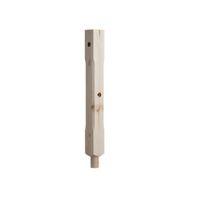 pine pre drilled stop chamfer intermediate newel post w82mm l725mm