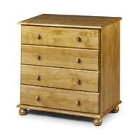 Pioneer Solid Pine 4 Drawer Chest
