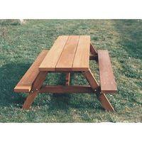 picnic table wood ground fixing l1200mm w1275mm