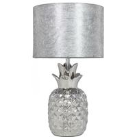 Pineapple Silver Table Lamp with 10inch Silver Cobweb Shade EU-CT510-00-CYL-SV