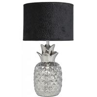 Pineapple Silver Table Lamp with 10inch Silver Cobweb Shade EU-CT510-00-CYL-BL