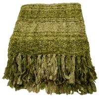 Pistachio Plaid Sparkle Weave Large Throw (Set of 6)